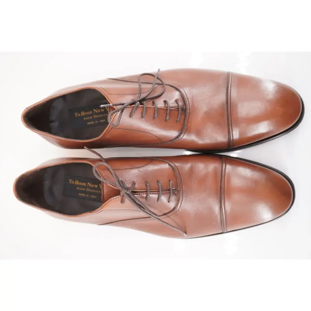 To Boot New York Men's Brown Leather Aidan Cap Toe Oxfords Size 10 D Shoe $395